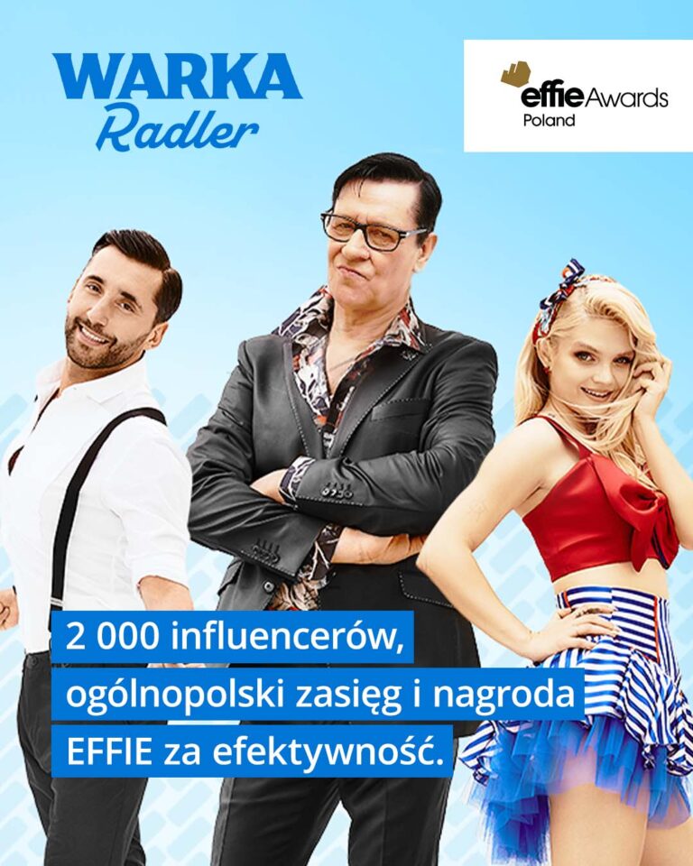 Realizacja Warka Radler – 2 000 influencerów, ogólnopolski zasięg i nagroda EFFIE za efektywność